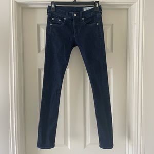 Rag & Bone Indigo Mid Rise Skinny Jeans Sz 25